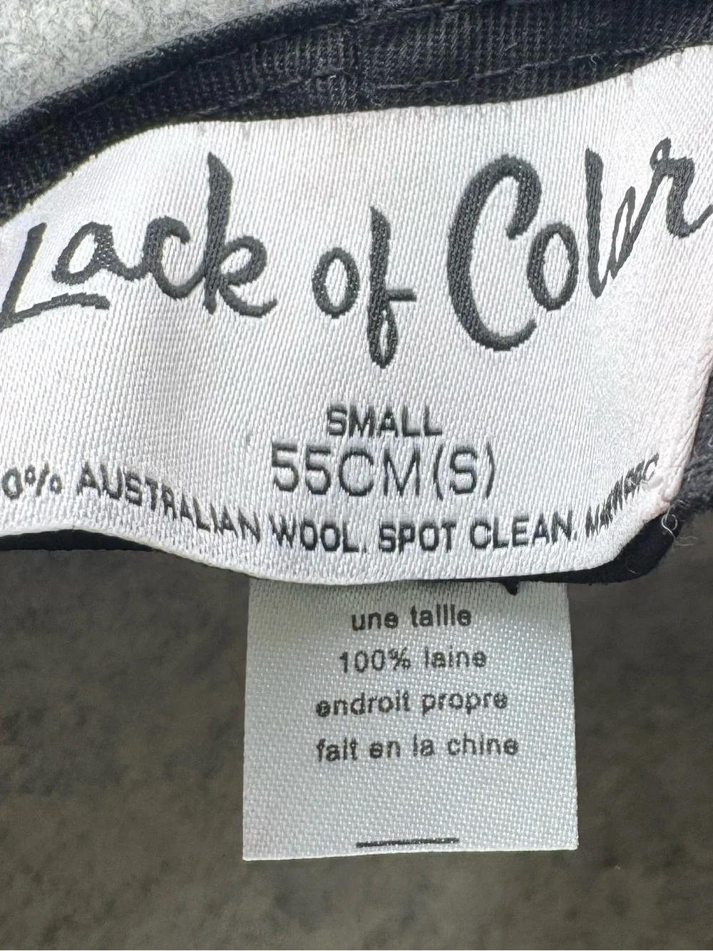 Lack of Color The Mack Wool Fedora Hat Grey Size Small 55cm